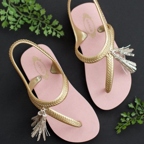 *CASSIA FLIP FLOPS IN ROSE AND GOLD* - Picture 4 of 4
